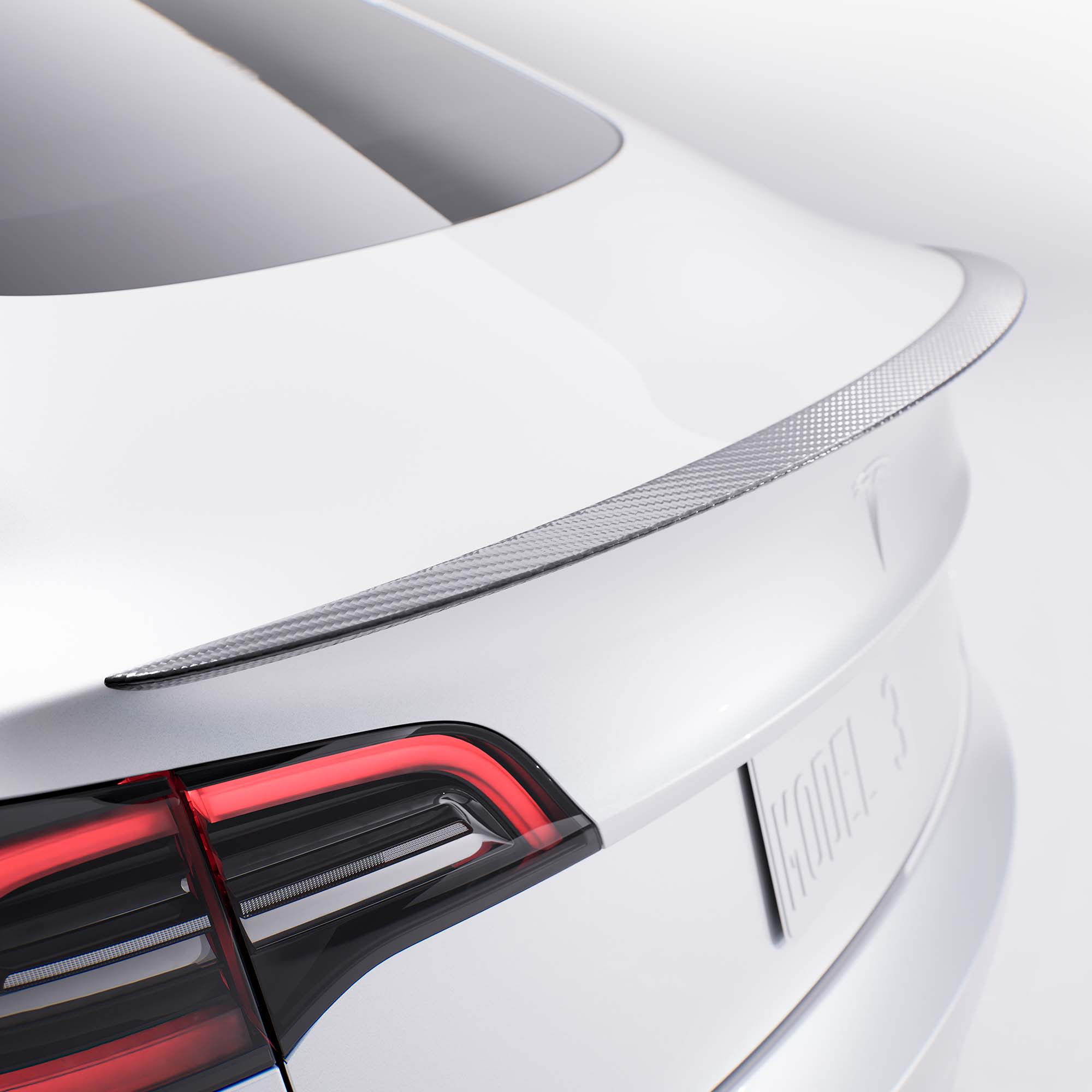 ZDNB Suitable For Tesla Model 3 Rear Wing 2016-2020 Carbon Fiber Cf Rear Spoiler Wing Matte Carbon 
