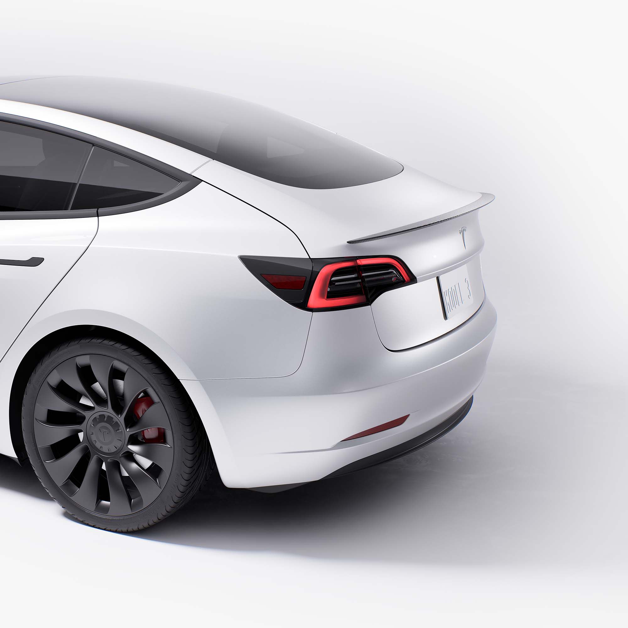 Xipoo Fit Tesla Model 3 Spoiler Trunk Spoiler Wing Rear Spoiler Wing Lip for 2017-2021 Tesla Model 3 Accessories Glossy Carbon Fiber, Model 3 Original Model Spoiler 