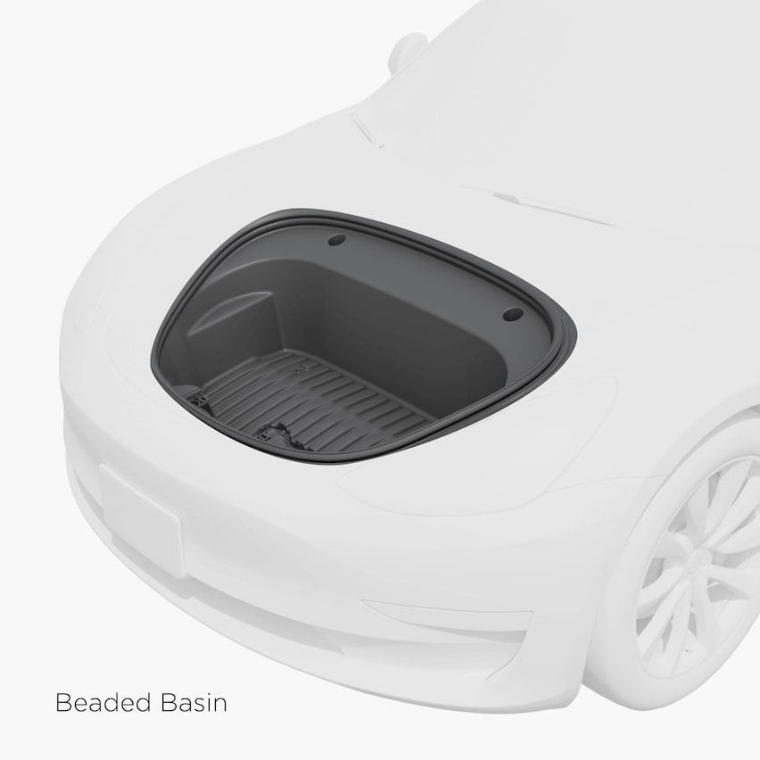 Hamkaw Tesla Model 3 Accessoires Tapis de Sol pour Coffre Avant/arrière pour Toutes Les Tesla Model 3 Noir
