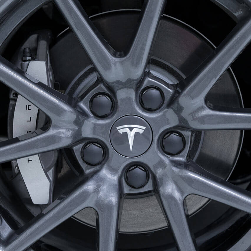 Tesla Model 3 Aero Wheel Cap Grey & White