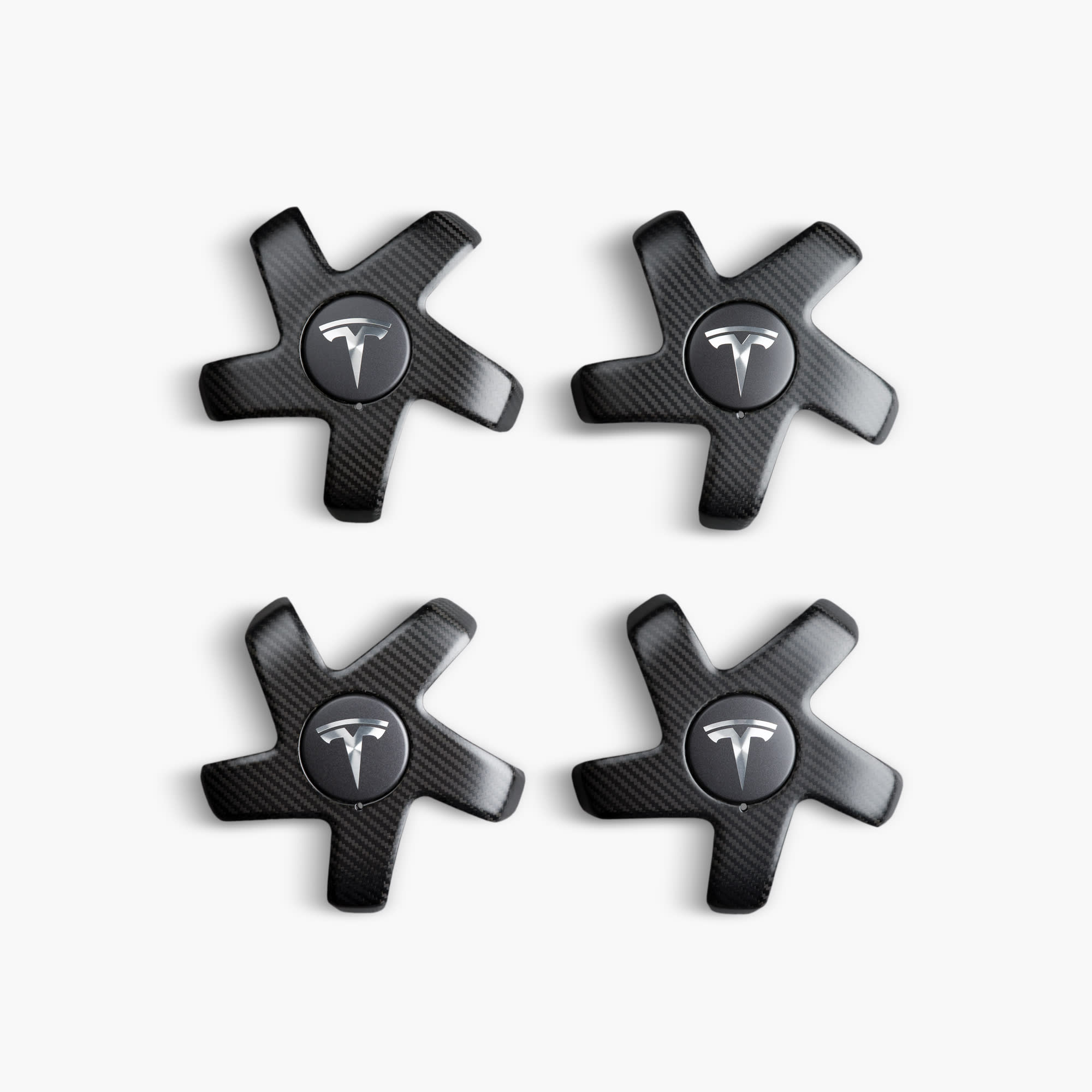 Model 3 Carbon Fiber Wheel Cap Kit