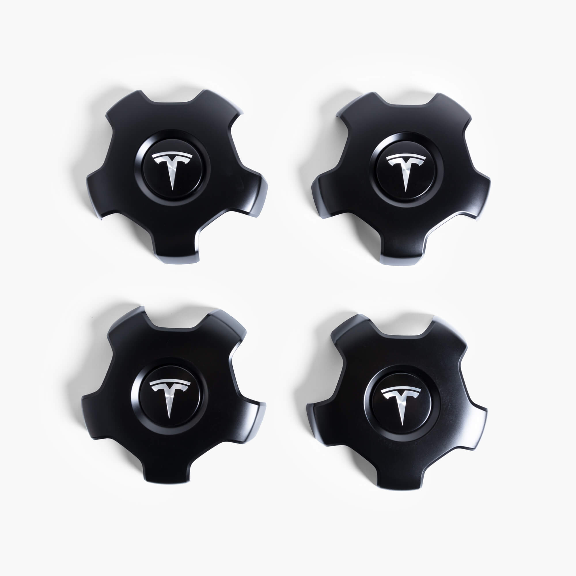 Titanium Black with Silver T Logo Tesla Model 3 Center Caps Hubcaps Cover Aero Wheels Cap Kits for Original Standard Rims