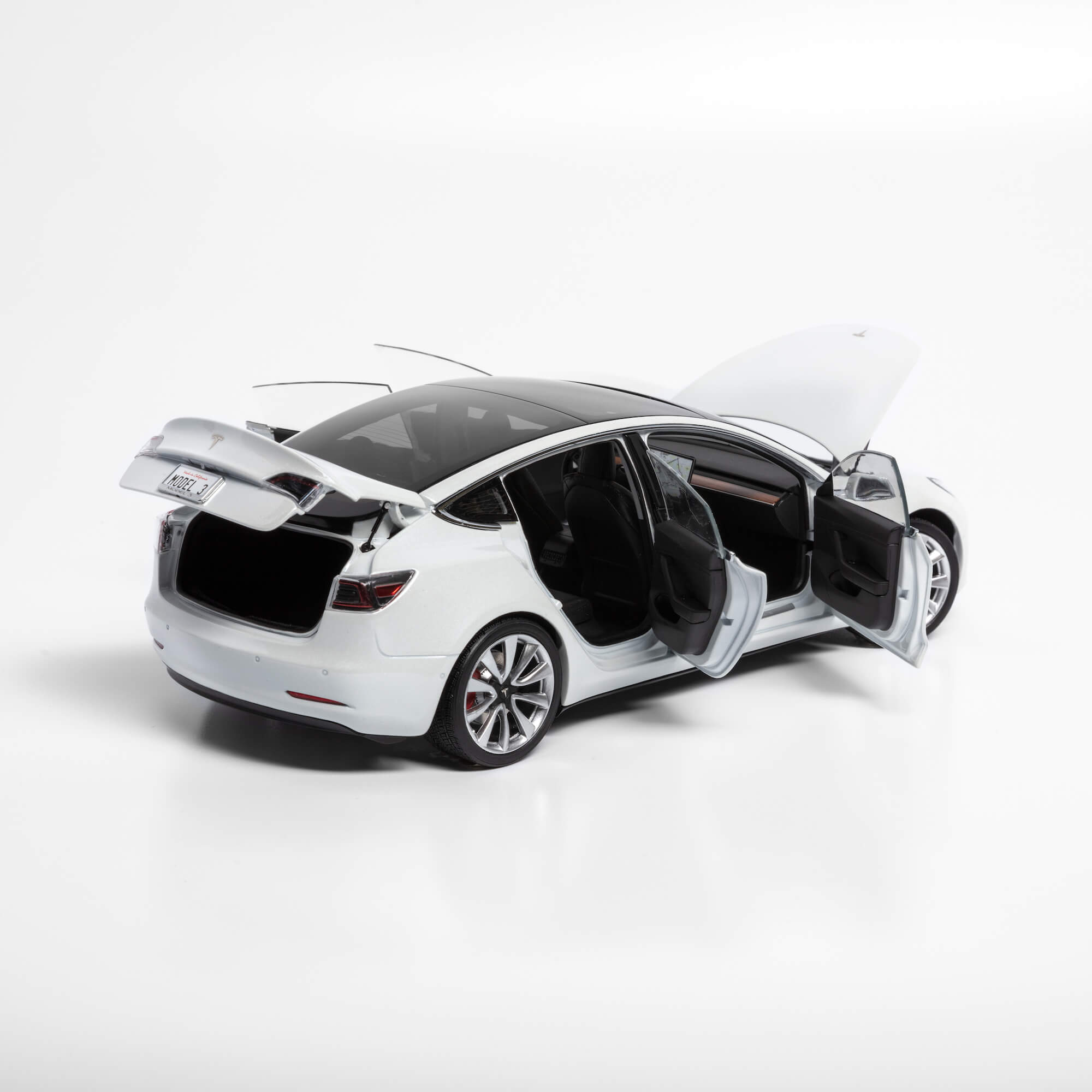 tesla model 3 toy car white