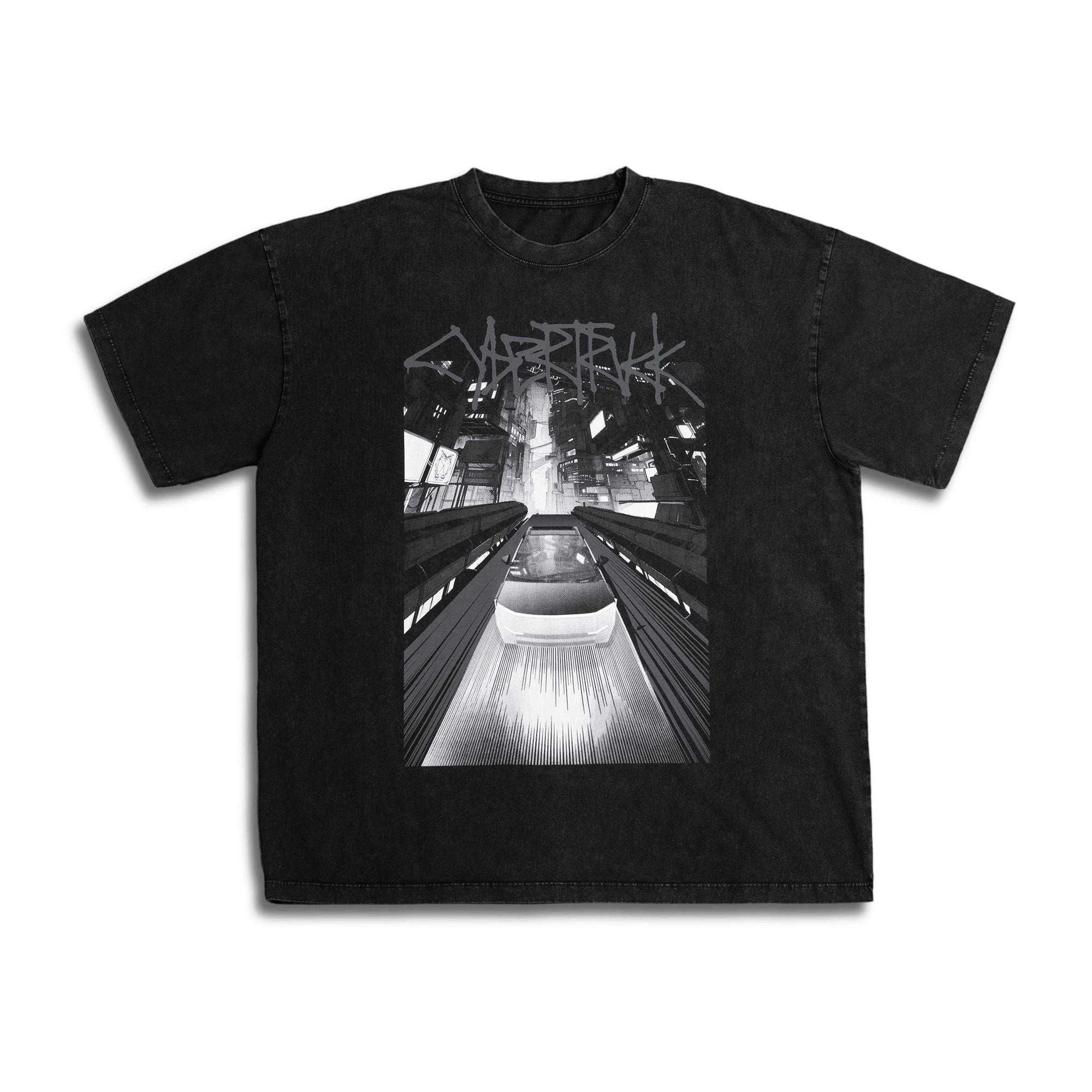 Ανδρικό T-shirt "Cybertruck Cityscape"