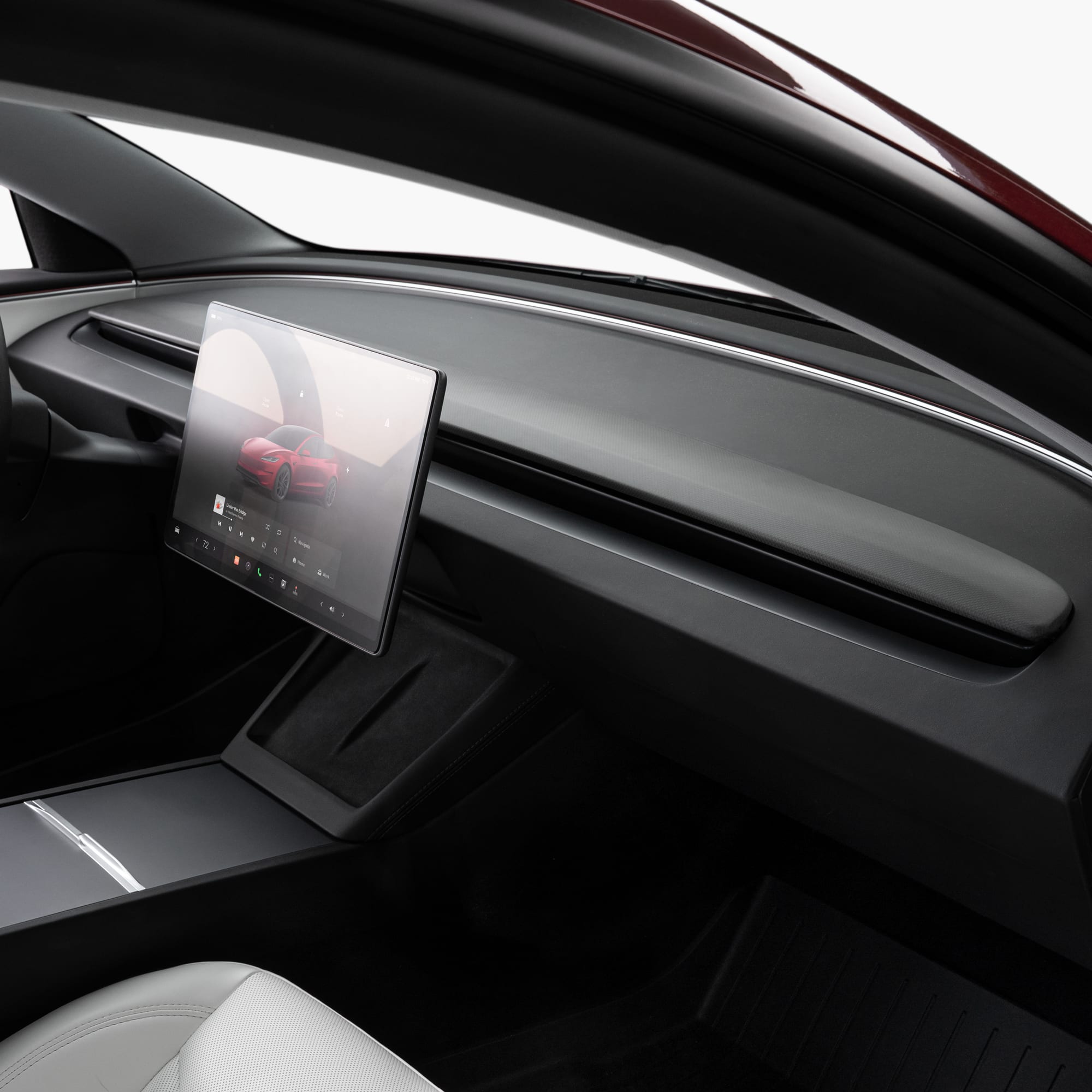 Palubní deska vozu Model 3 s dekorem Wing – uhlíkové vlákno