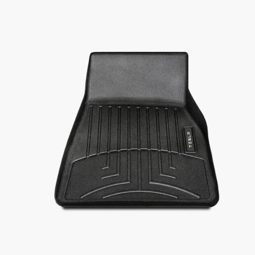 Unique Black TPE All-Weather Guard Includes 1st and 2nd Row: Front Rear Full Set Liners oEdRo Floor Mats Compatible for 2015-2019 Tesla Model S 