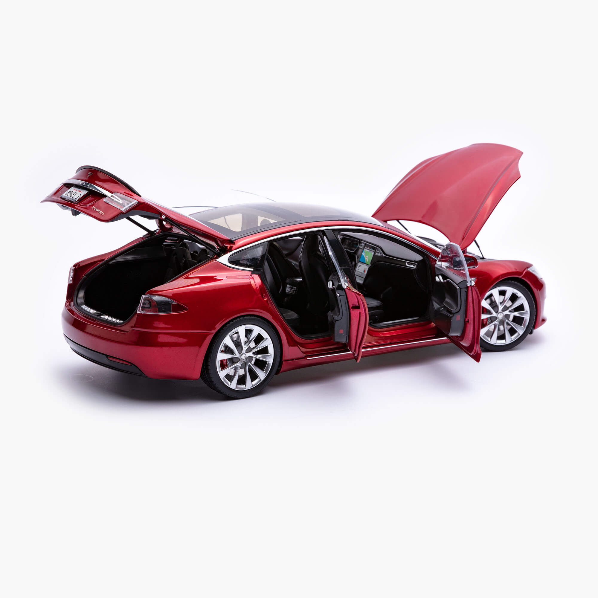 Color : 1 Simulation 1/32 Alloy Tesla-Model S P100D Toy Car Model Metal Diecast Vehicle Sound Light Pull Back for Kids Gift Plastic Model Car 