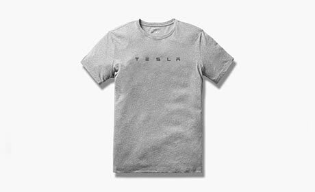 男裝大 Tesla 標誌 T 恤